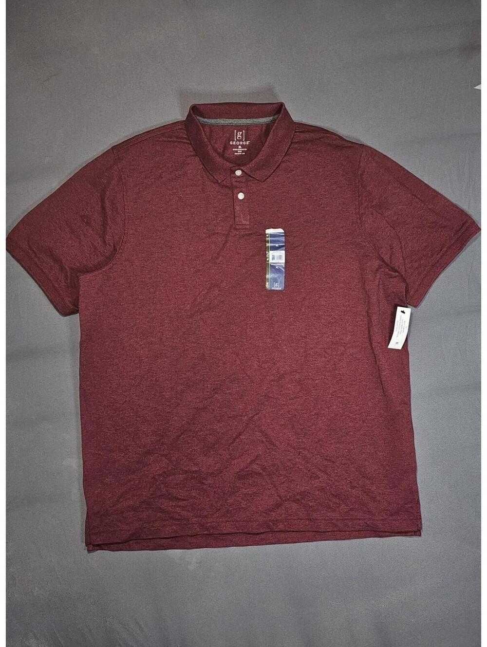 George Burgundy Polo Shirt Men’s Size XL NWT Short Sleeve